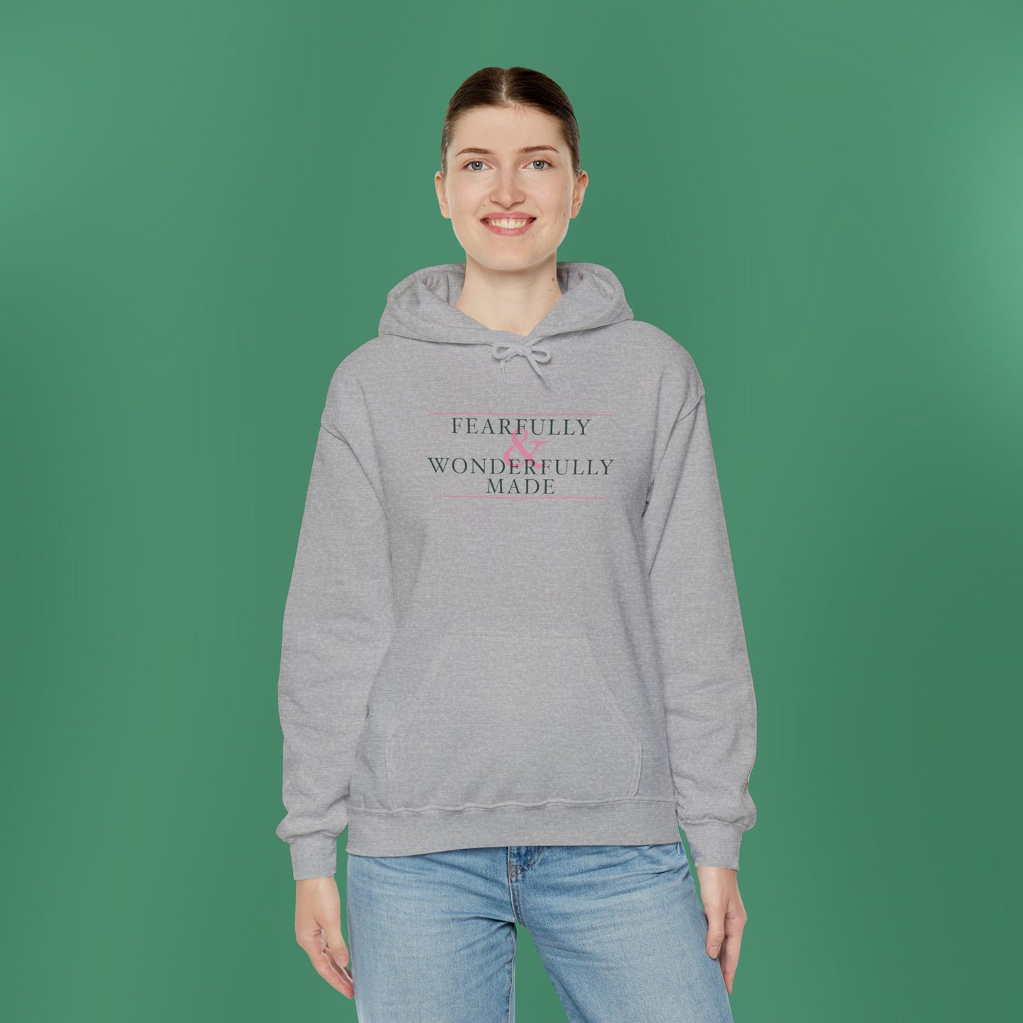 Fearfully and Wonderfully Made - Green Women's Hooded Sweatshirt