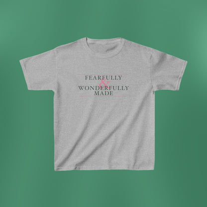 Fearfully and Wonderfully Made - Green Girl's T-Shirt