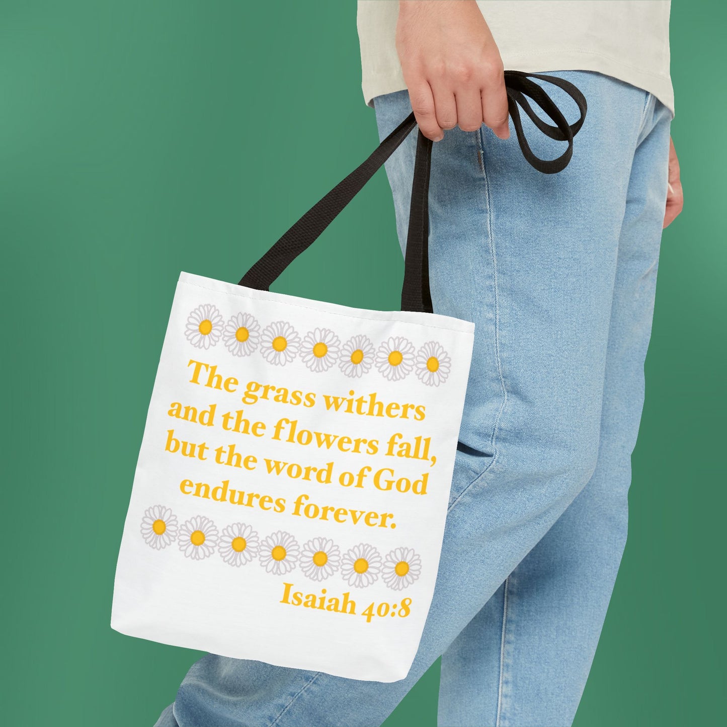 Isaiah 40:8 - Classic Daisy Tote Bag