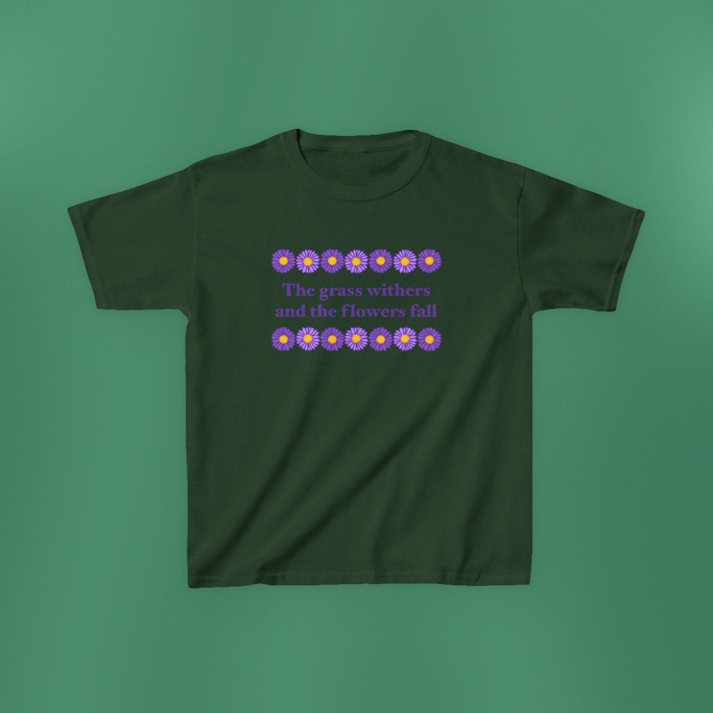 Isaiah 40:8 - Purple Daisy Girl's T-Shirt