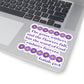 Isaiah 40:8 - Purple Daisy Kiss-Cut Sticker