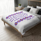 Isaiah 40:8 - Purple Daisy Velveteen Microfiber Blanket