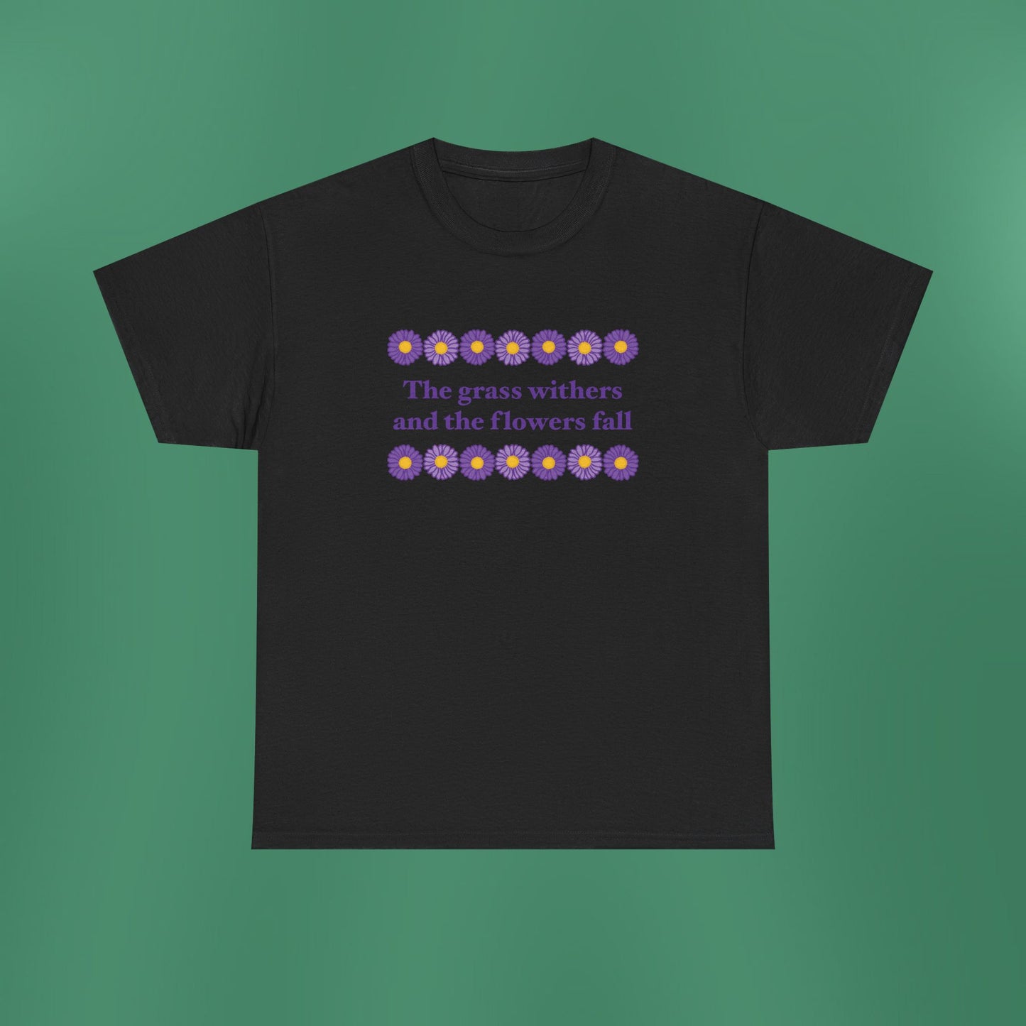 Isaiah 40:8 - Purple Daisy Cotton T-Shirt