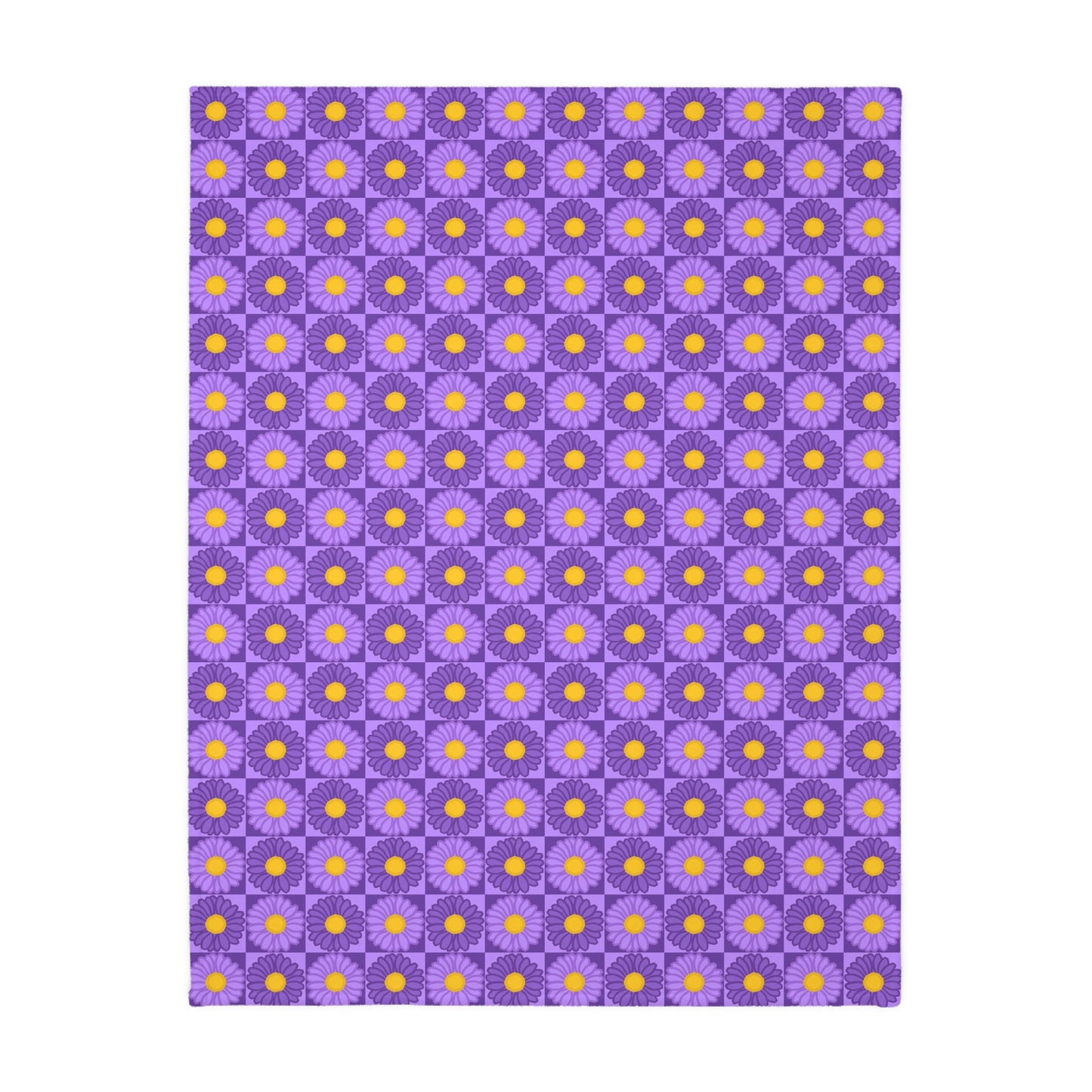 Isaiah 40:8 - Purple Daisy Velveteen Microfiber Blanket