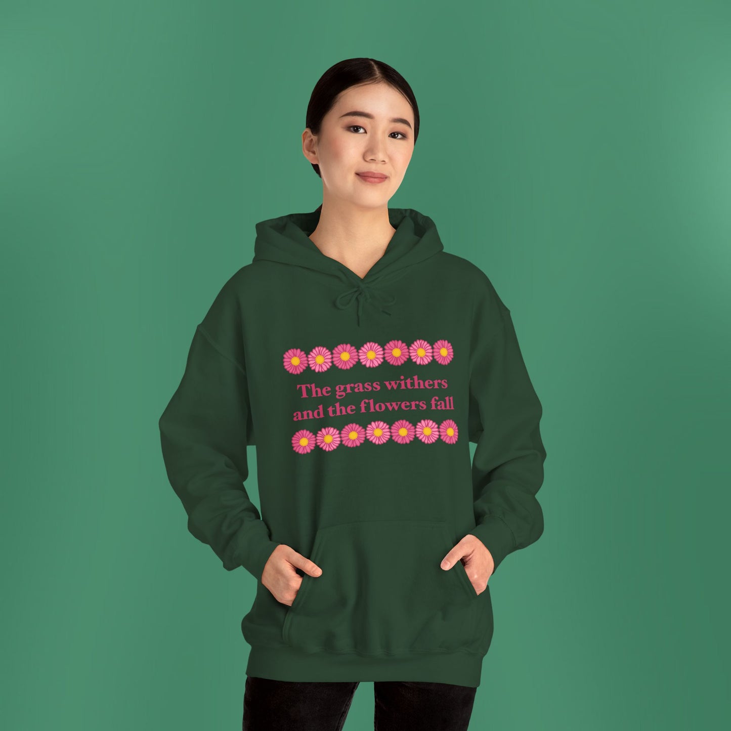 Isaiah 40:8 - Pink Daisy Hooded Sweatshirt