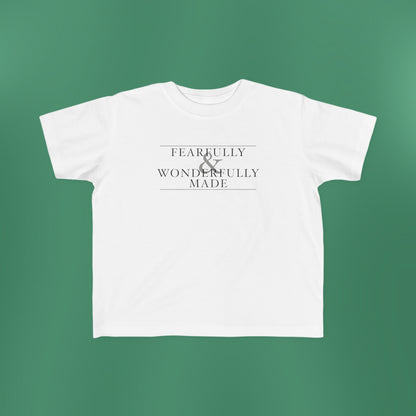 Fearfully and Wonderfully Made - Light Grayscale Toddler T-Shirt
