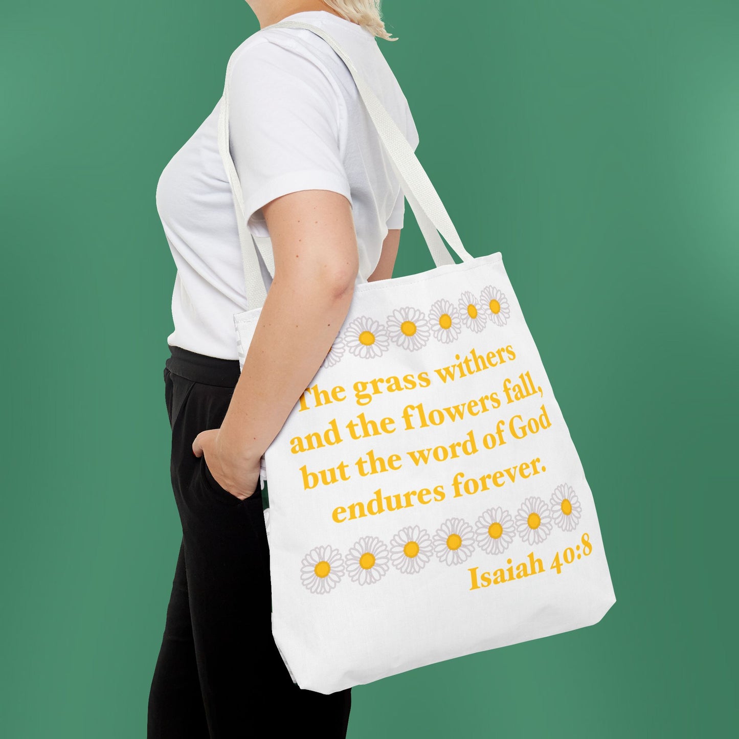 Isaiah 40:8 - Classic Daisy Tote Bag
