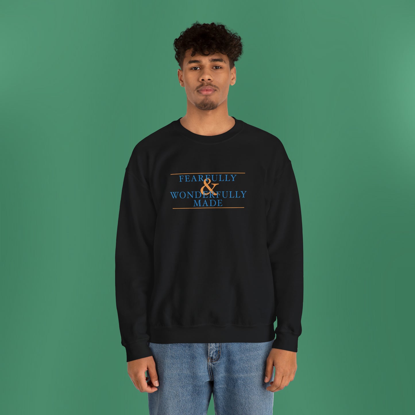 Fearfully and Wonderfully Made - Blue Crewneck Sweatshirt