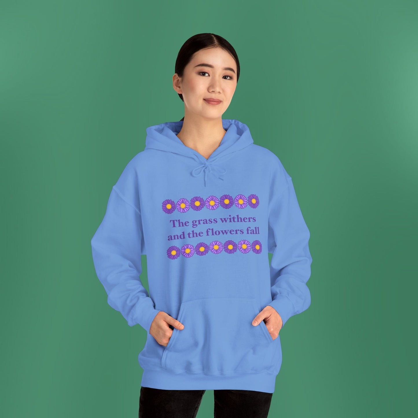 Isaiah 40:8 - Purple Daisy Hooded Sweatshirt