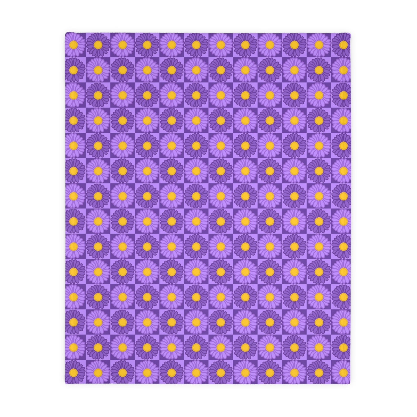 Isaiah 40:8 - Purple Daisy Velveteen Microfiber Blanket
