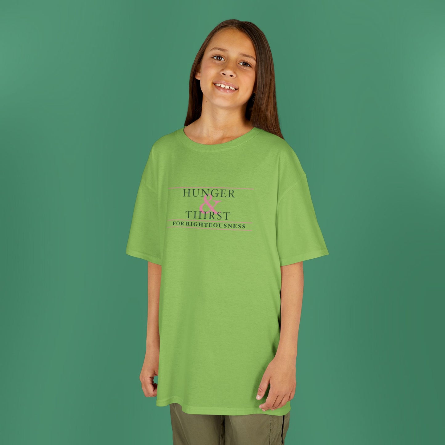 Hunger and Thirst - Green Girl's T-Shirt