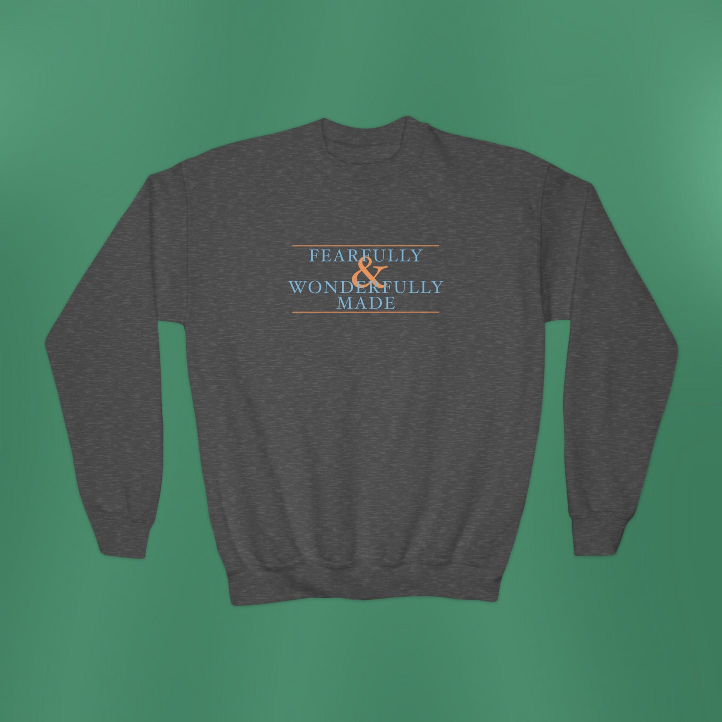 Fearfully and Wonderfully Made - Blue Children's Crewneck Sweatshirt