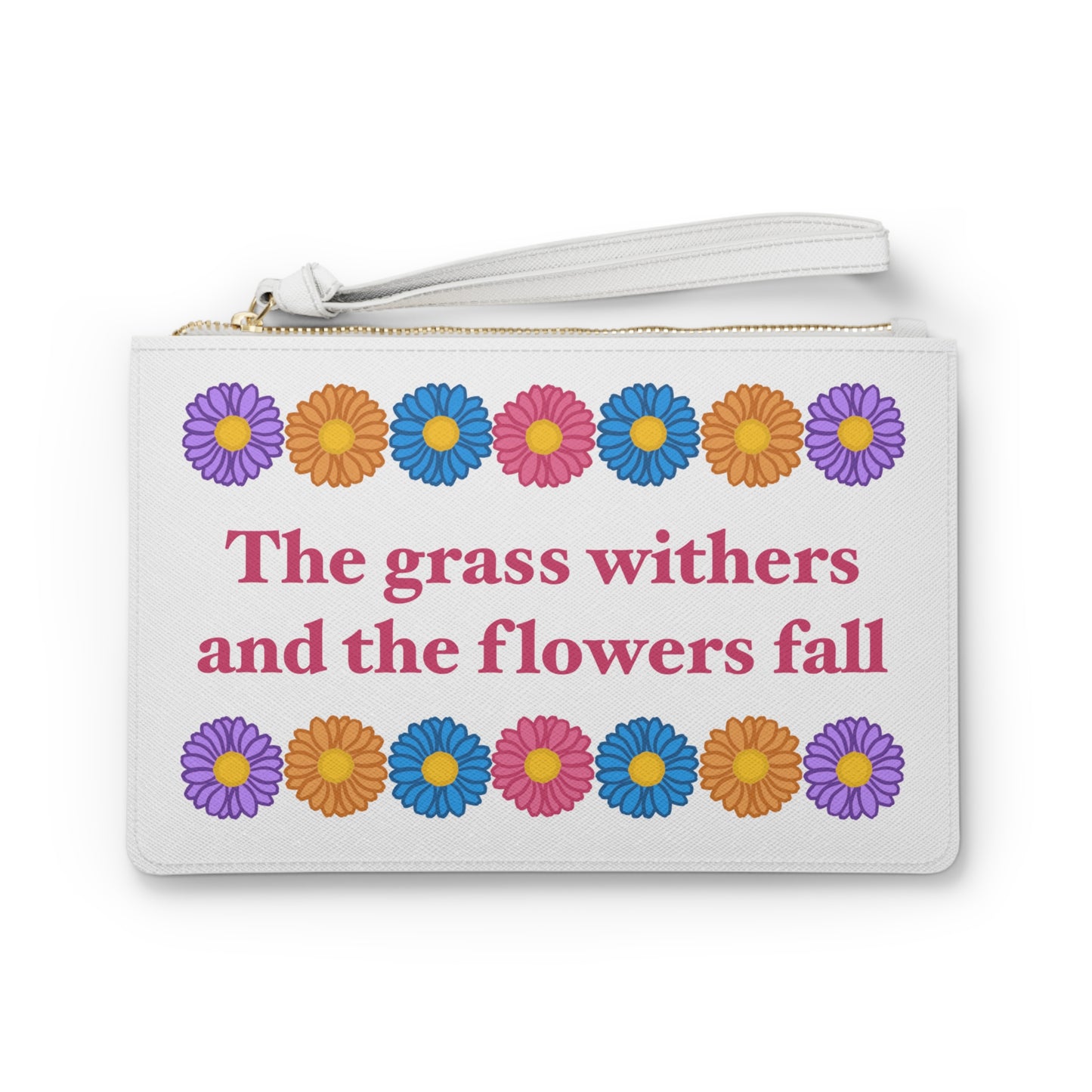 Isaiah 40:8 - Multi Daisy Clutch Bag