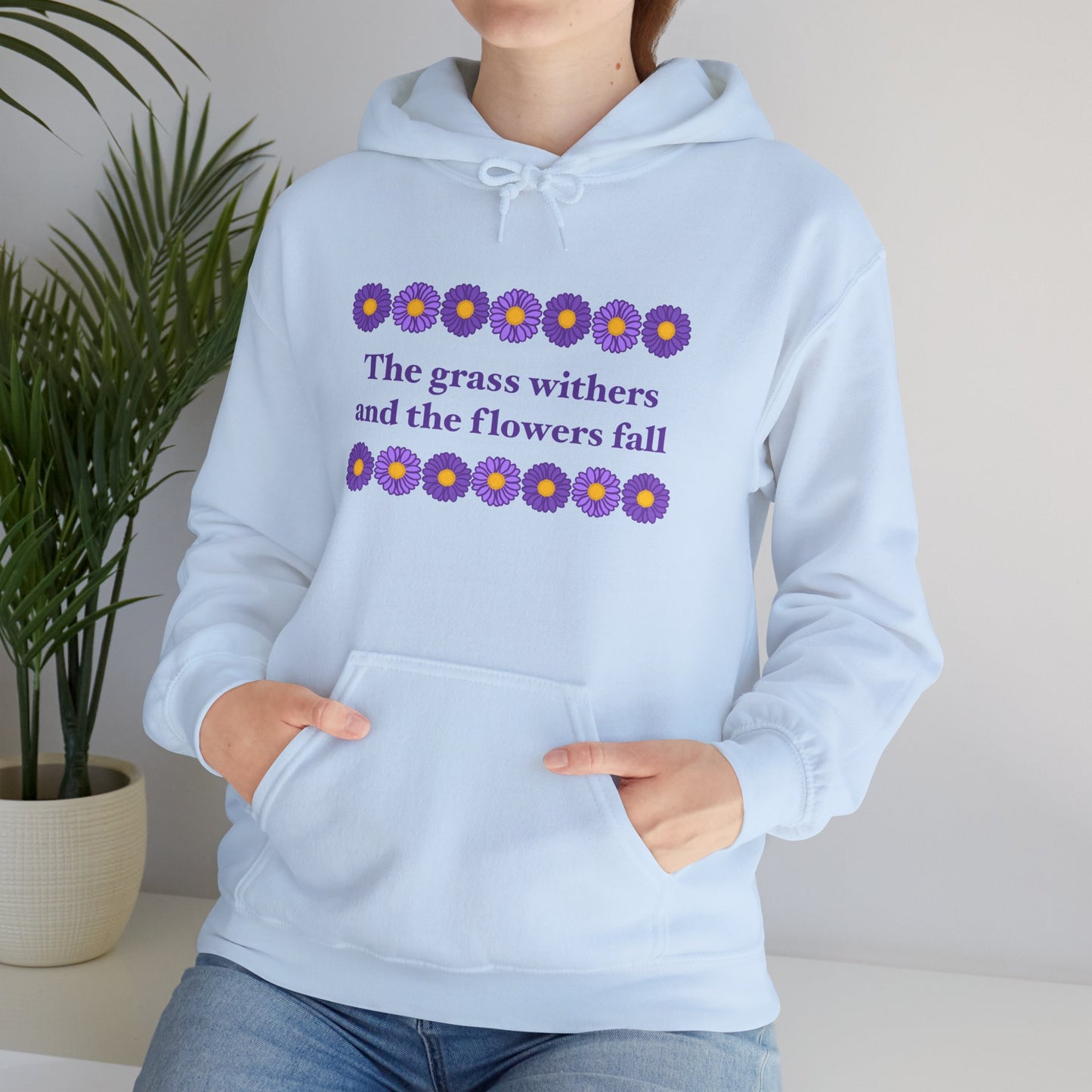Isaiah 40:8 - Purple Daisy Hooded Sweatshirt