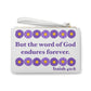 Isaiah 40:8 - Purple Daisy Clutch Bag