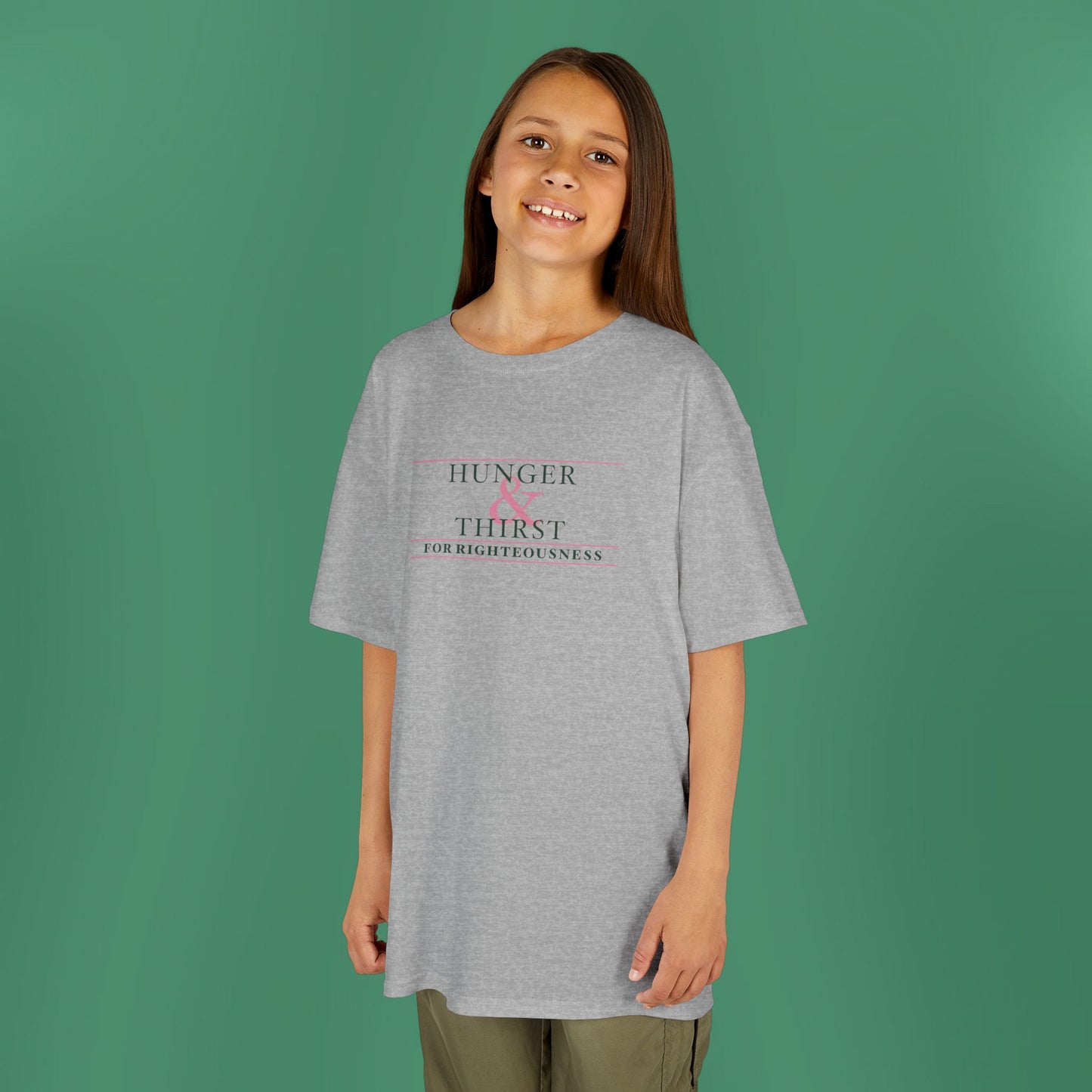 Hunger and Thirst - Green Girl's T-Shirt