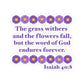 Isaiah 40:8 - Purple Daisy Kiss-Cut Sticker