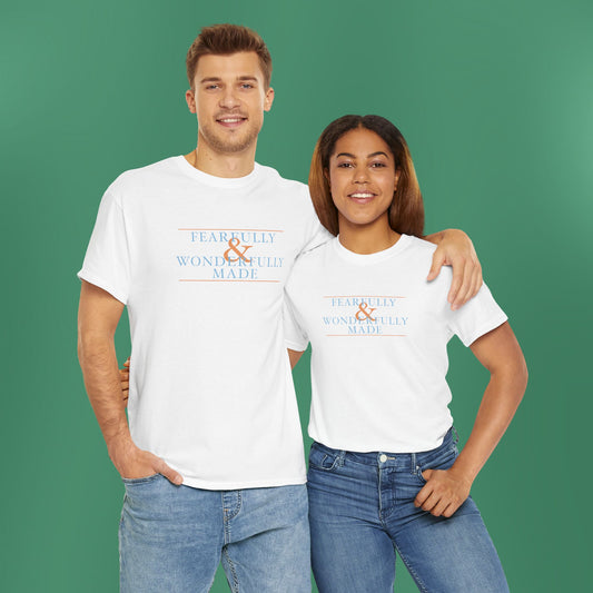 Fearfully and Wonderfully Made - Blue Cotton T-Shirt