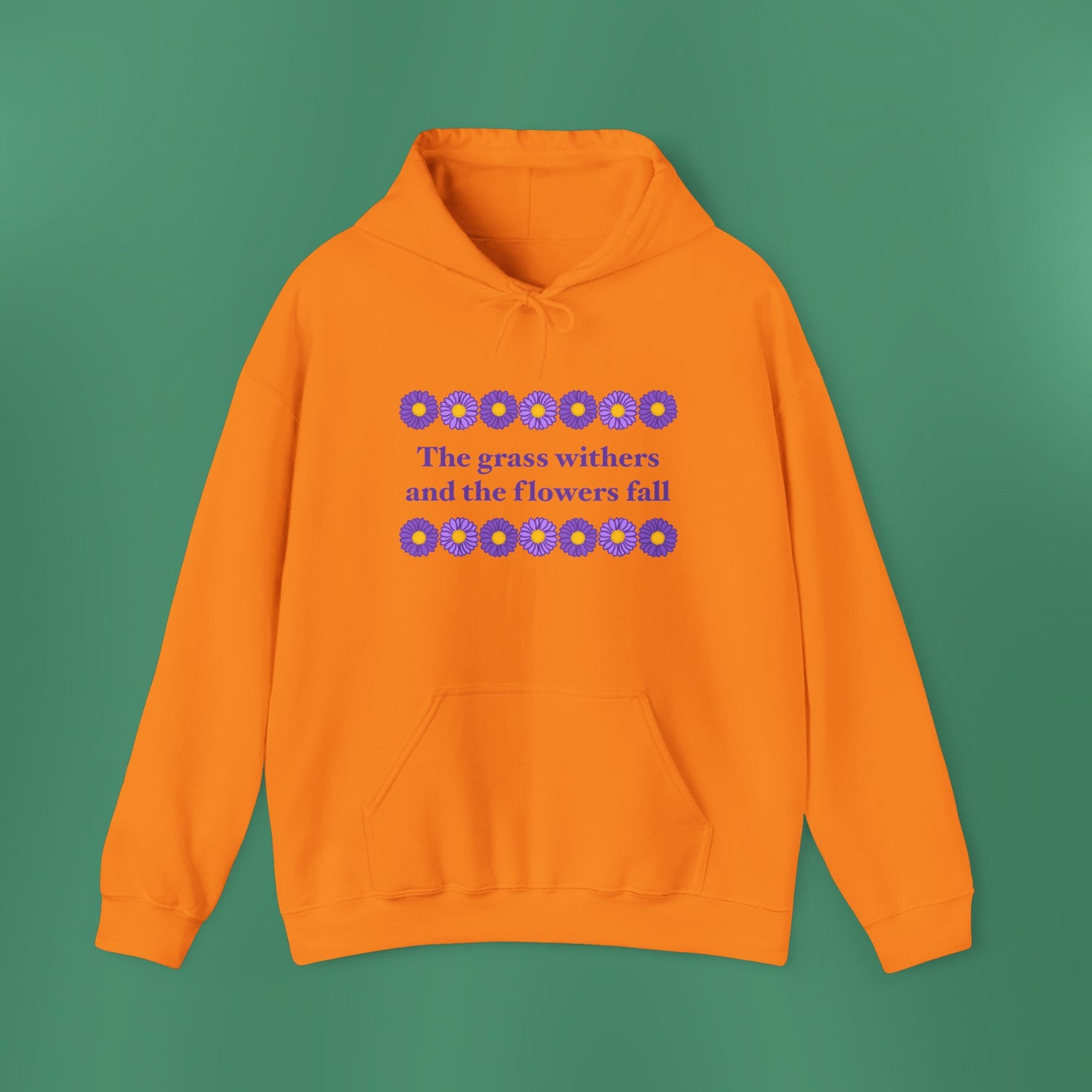 Isaiah 40:8 - Purple Daisy Hooded Sweatshirt