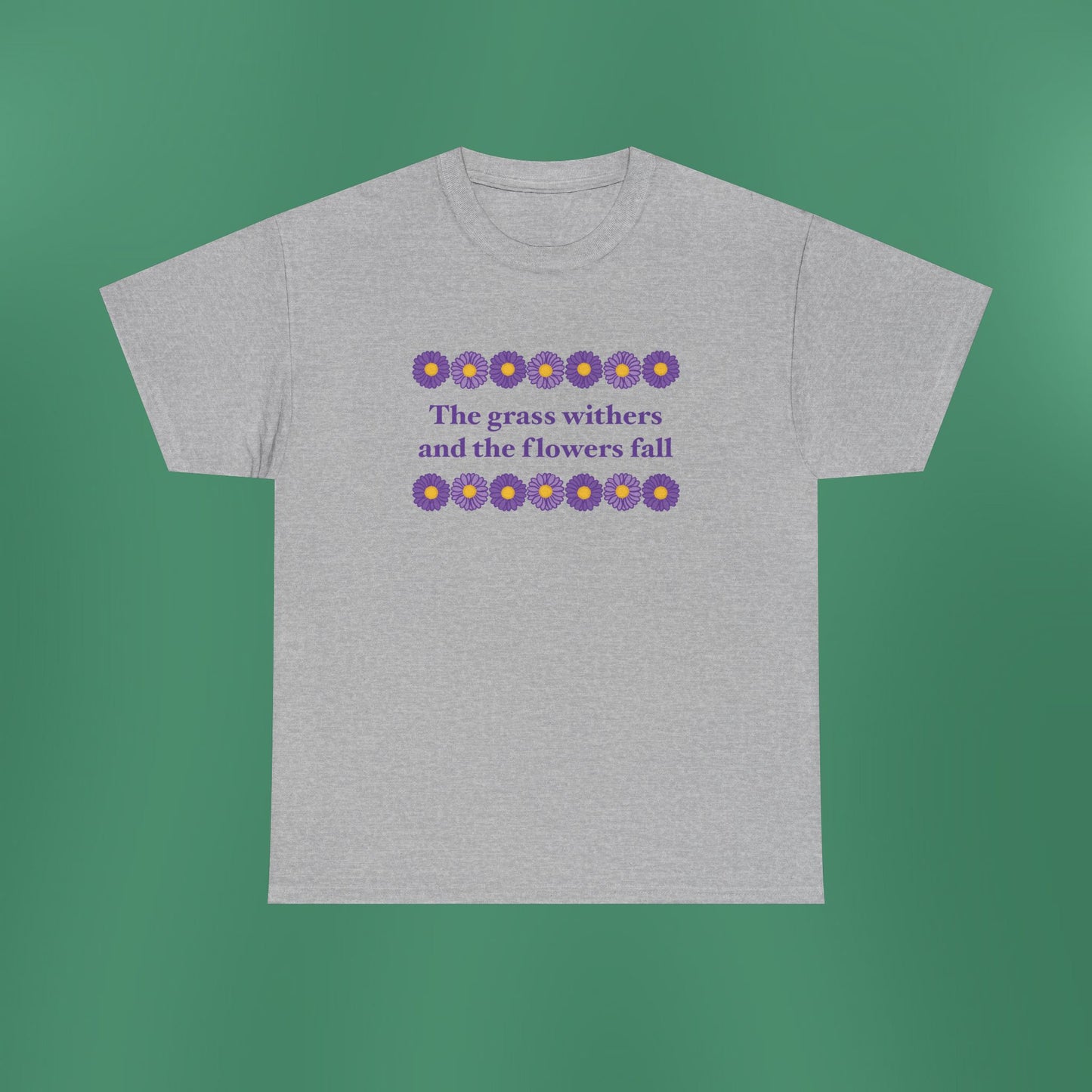 Isaiah 40:8 - Purple Daisy Cotton T-Shirt