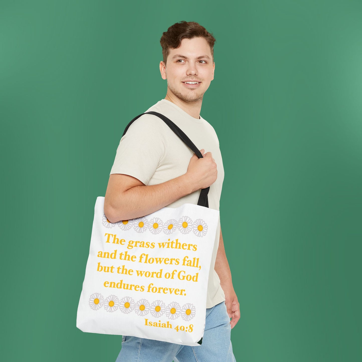 Isaiah 40:8 - Classic Daisy Tote Bag