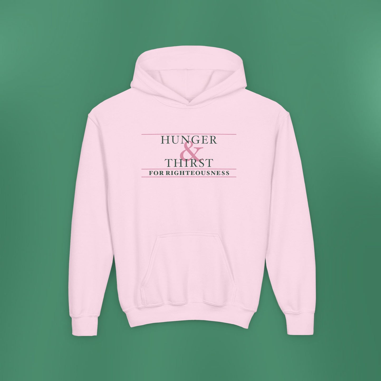 Hunger and Thirst - Green Girl's Hooded Sweatshirt