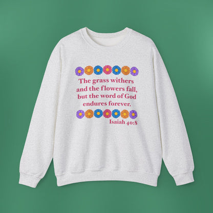 Isaiah 40:8 - Multi Daisy Women's Crewneck Sweatshirt