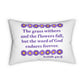 Isaiah 40:8 - Purple Daisy Throw Pillow