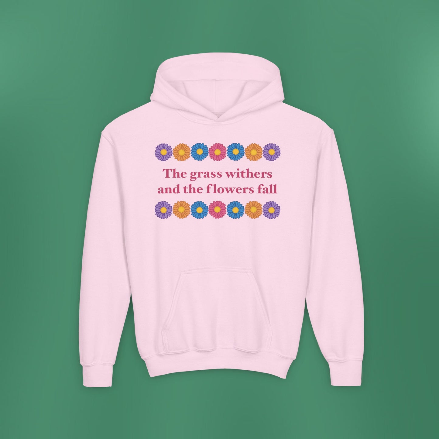 Isaiah 40:8 - Multi Daisy Girl's Hooded Sweatshirt