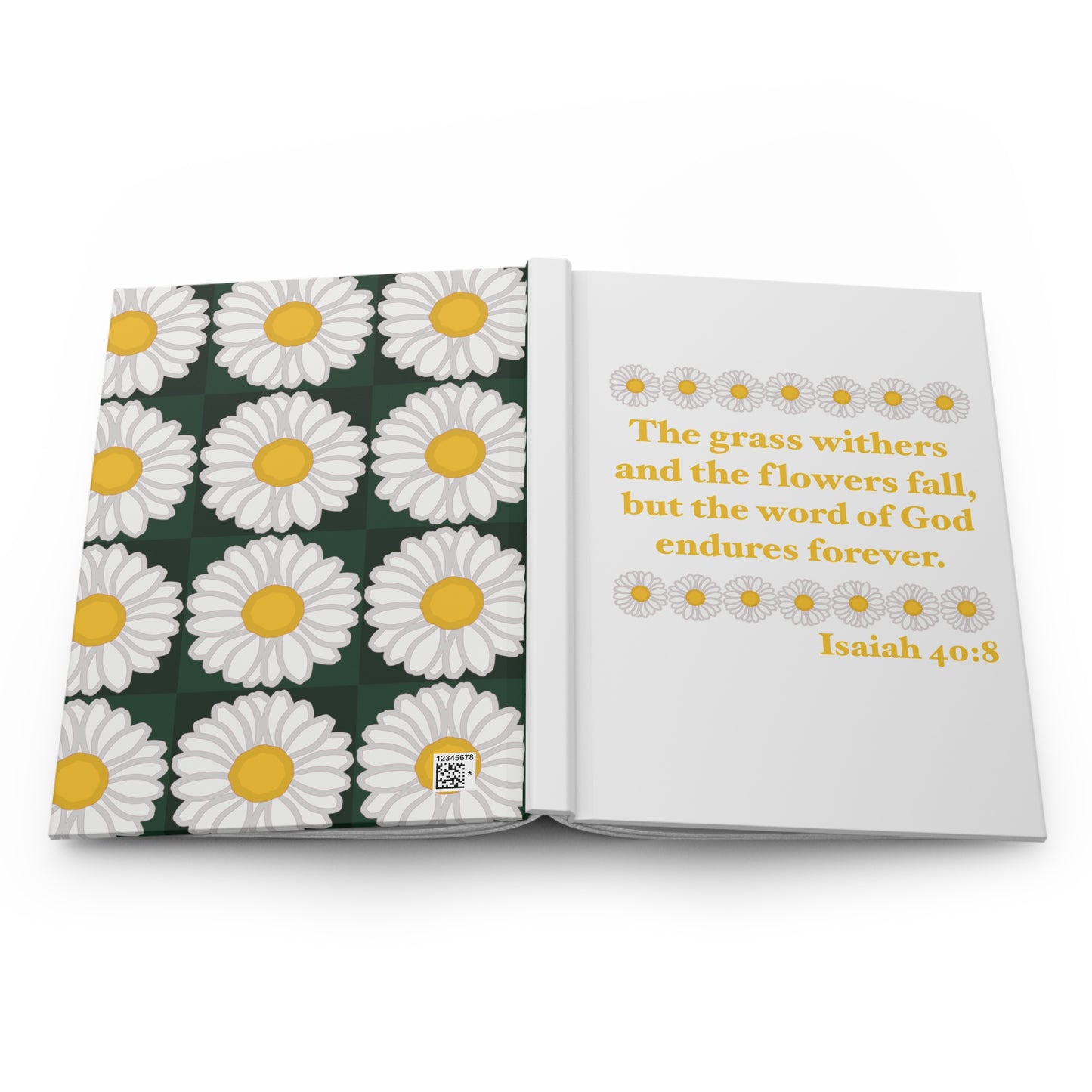 Isaiah 40:8 - Classic Daisy Hardcover Journal