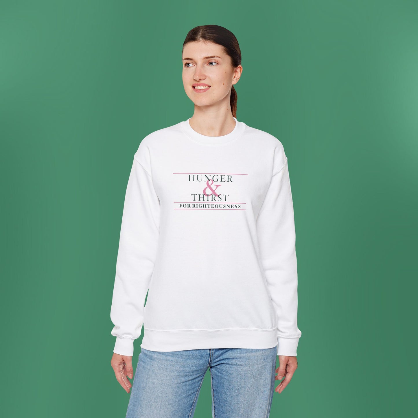Hunger and Thirst - Green Women's Crewneck Sweatshirt