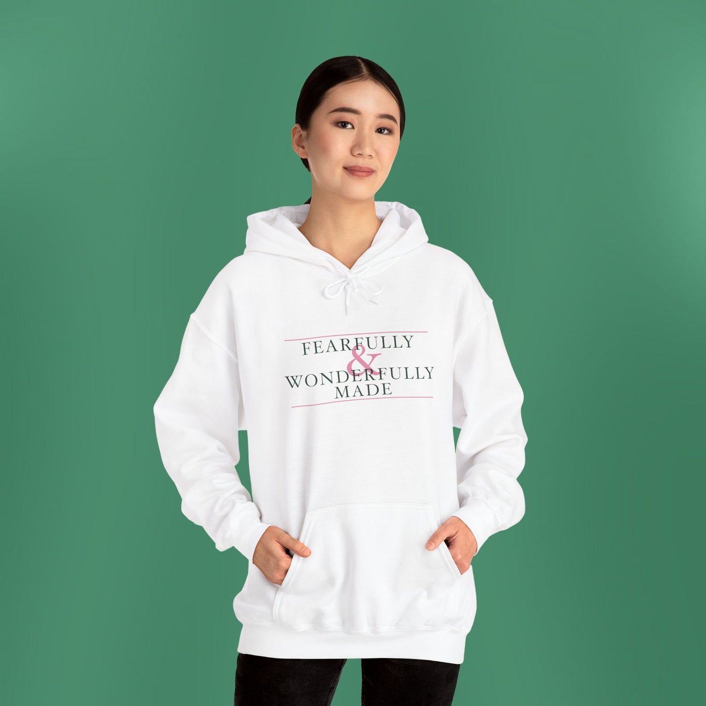 Fearfully and Wonderfully Made - Green Women's Hooded Sweatshirt