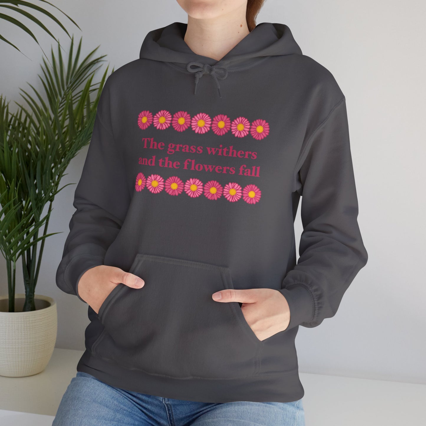 Isaiah 40:8 - Pink Daisy Hooded Sweatshirt