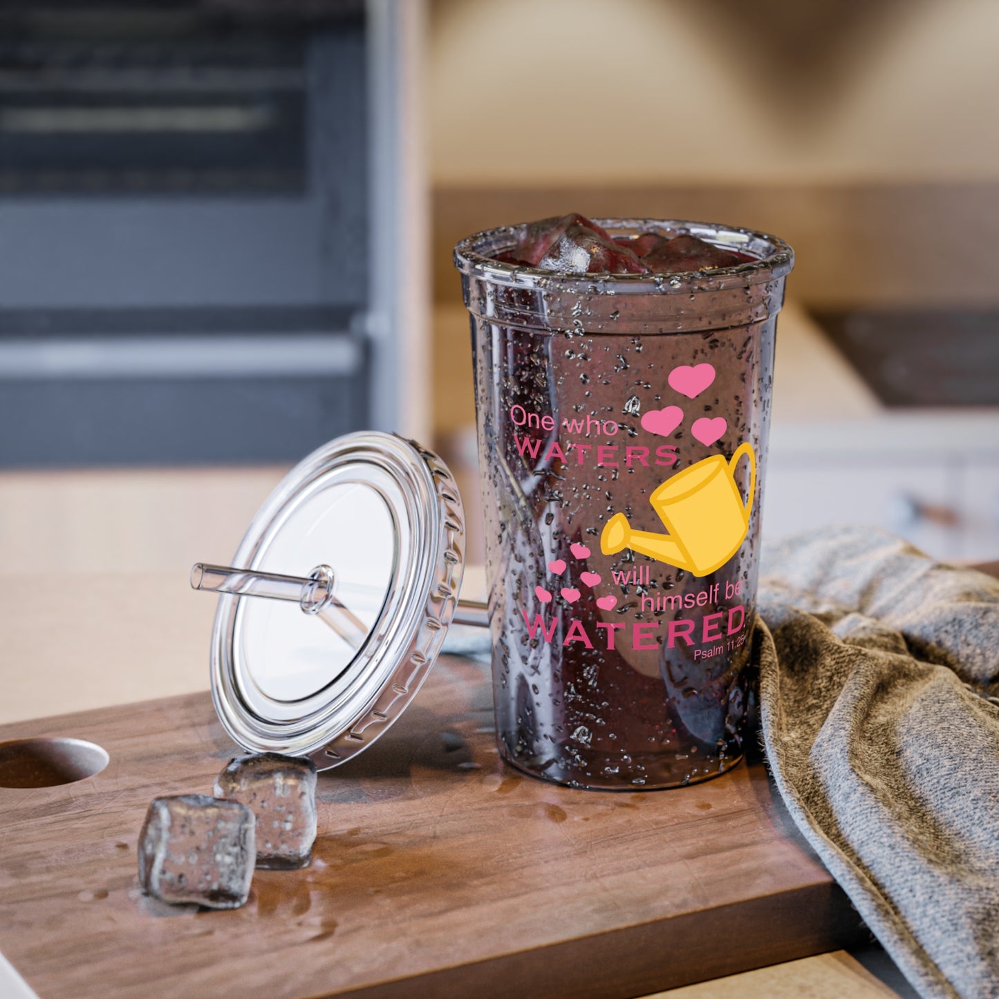 Psalm 11:25 - Pink 16 oz. Cup