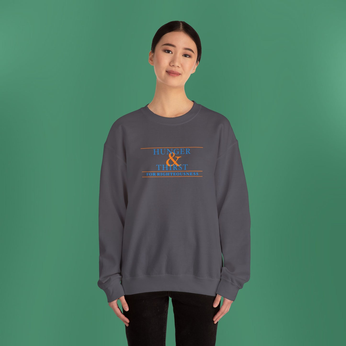 Hunger and Thirst - Blue Crewneck Sweatshirt