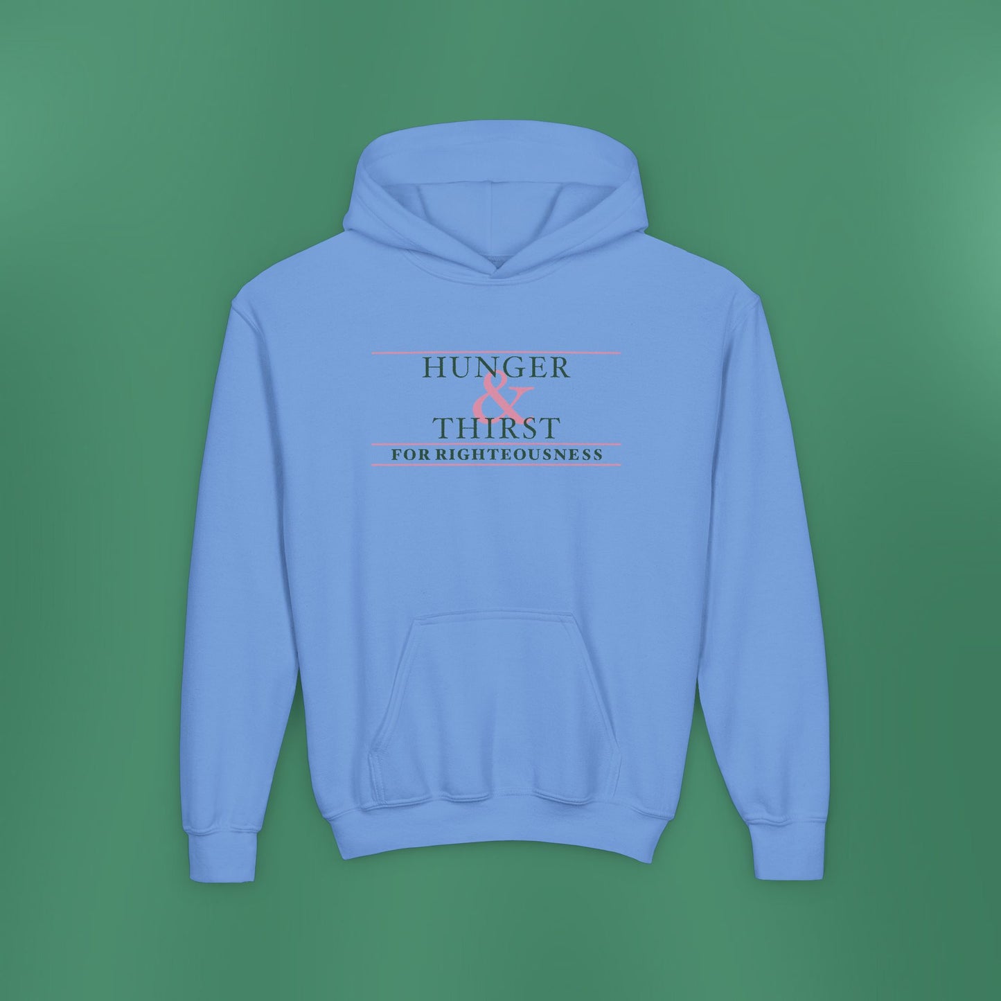 Hunger and Thirst - Green Girl's Hooded Sweatshirt
