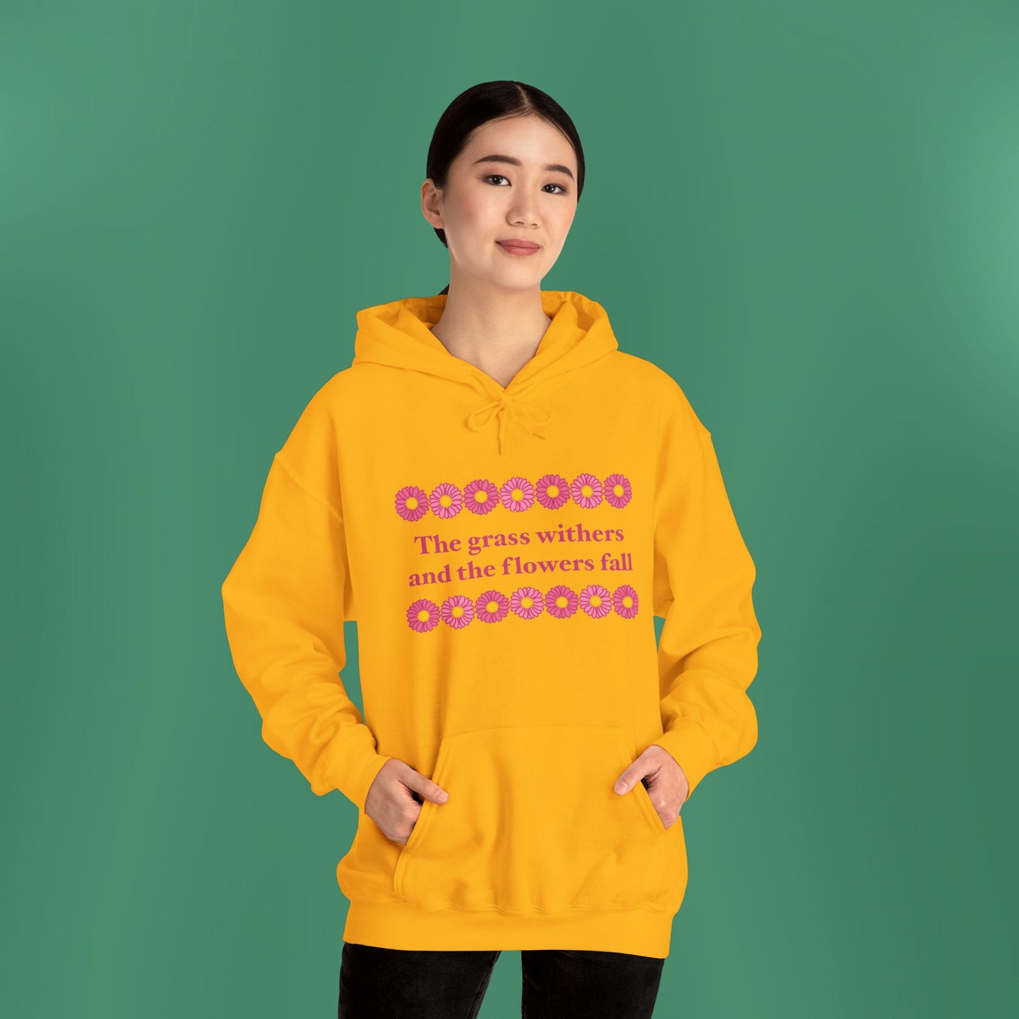 Isaiah 40:8 - Pink Daisy Hooded Sweatshirt