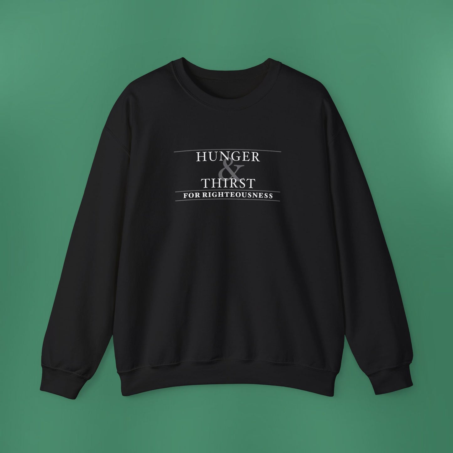 Hunger and Thirst - Dark Grayscale Crewneck Sweatshirt
