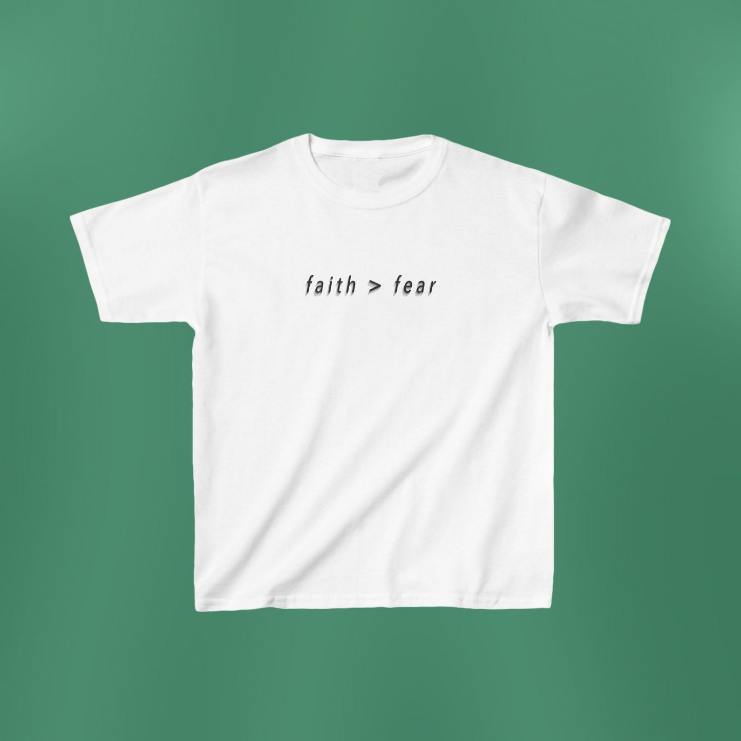 Faith > Fear Children's White T-Shirt
