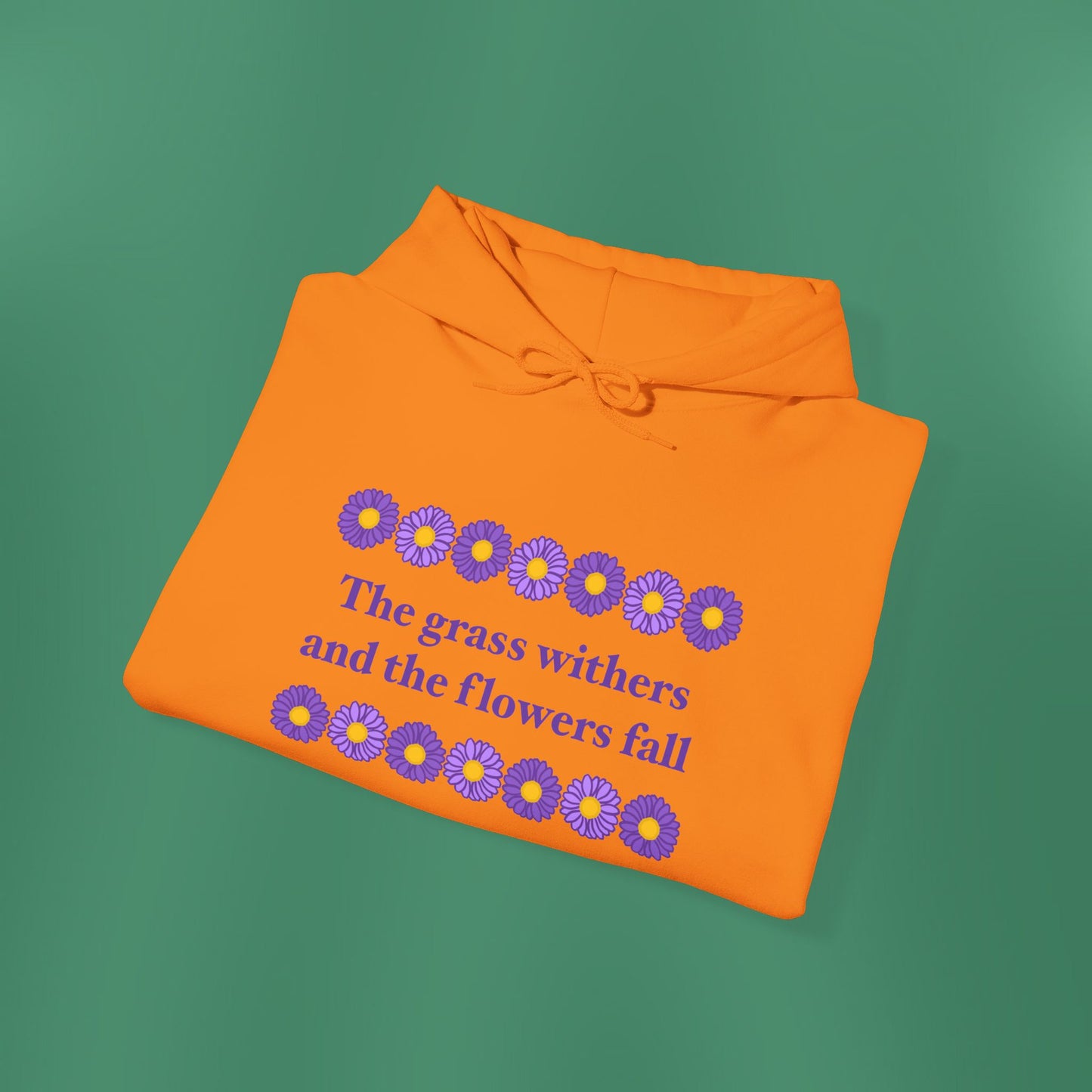 Isaiah 40:8 - Purple Daisy Hooded Sweatshirt