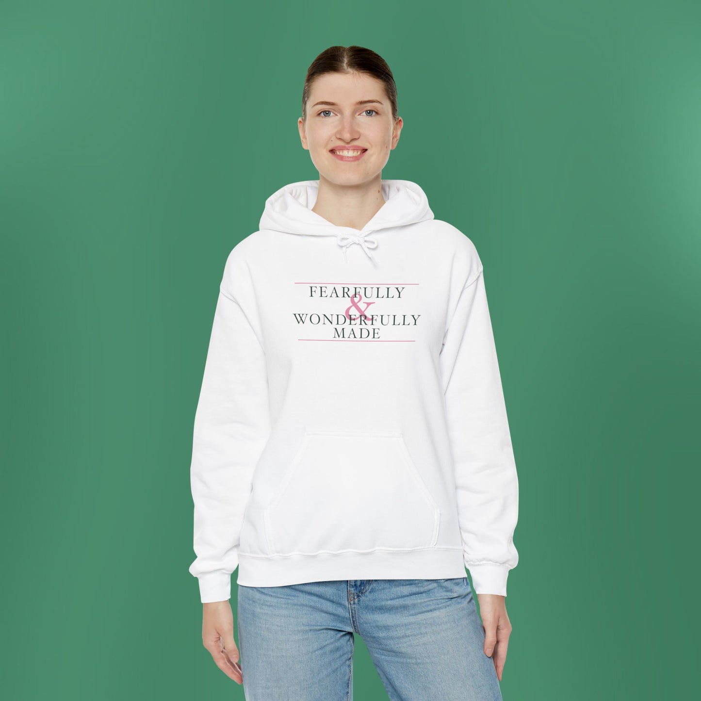 Fearfully and Wonderfully Made - Green Women's Hooded Sweatshirt