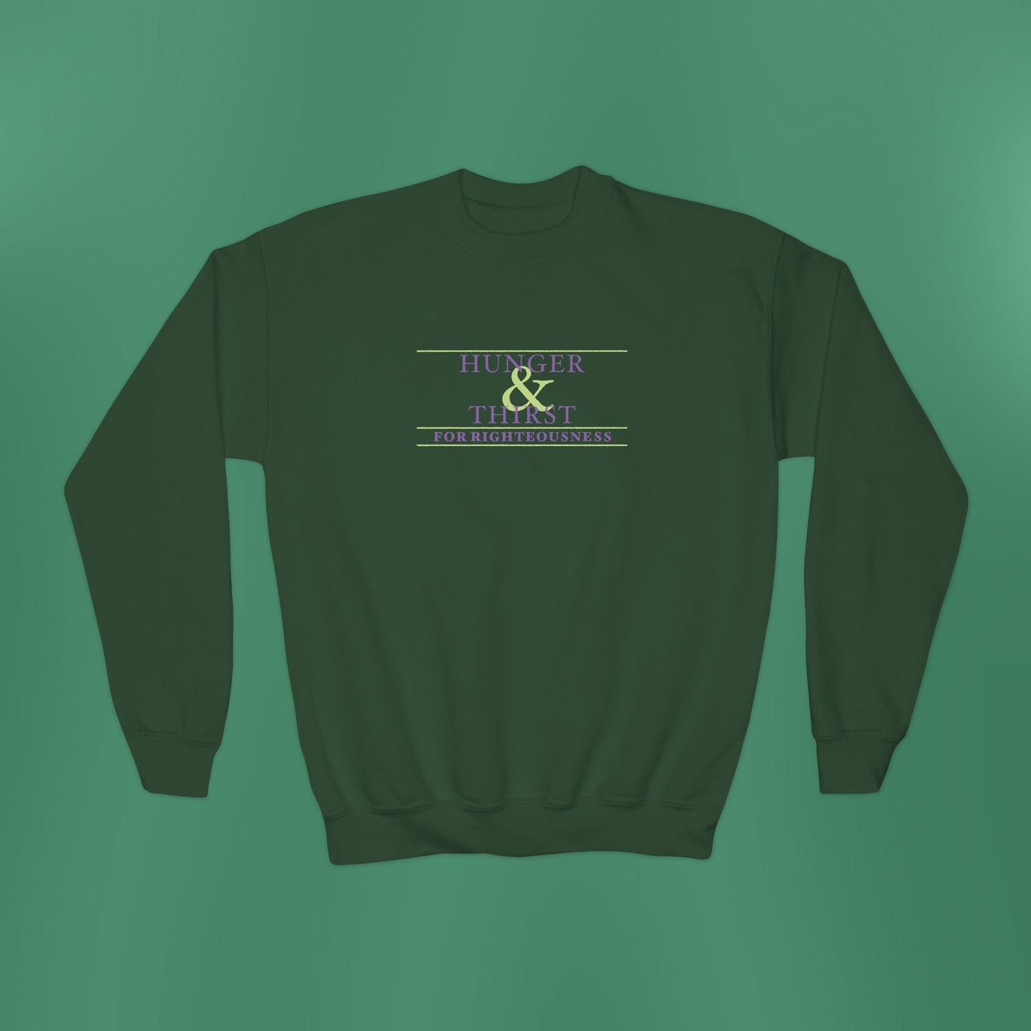 Hunger and Thirst - Purple Girl's Crewneck Sweatshirt