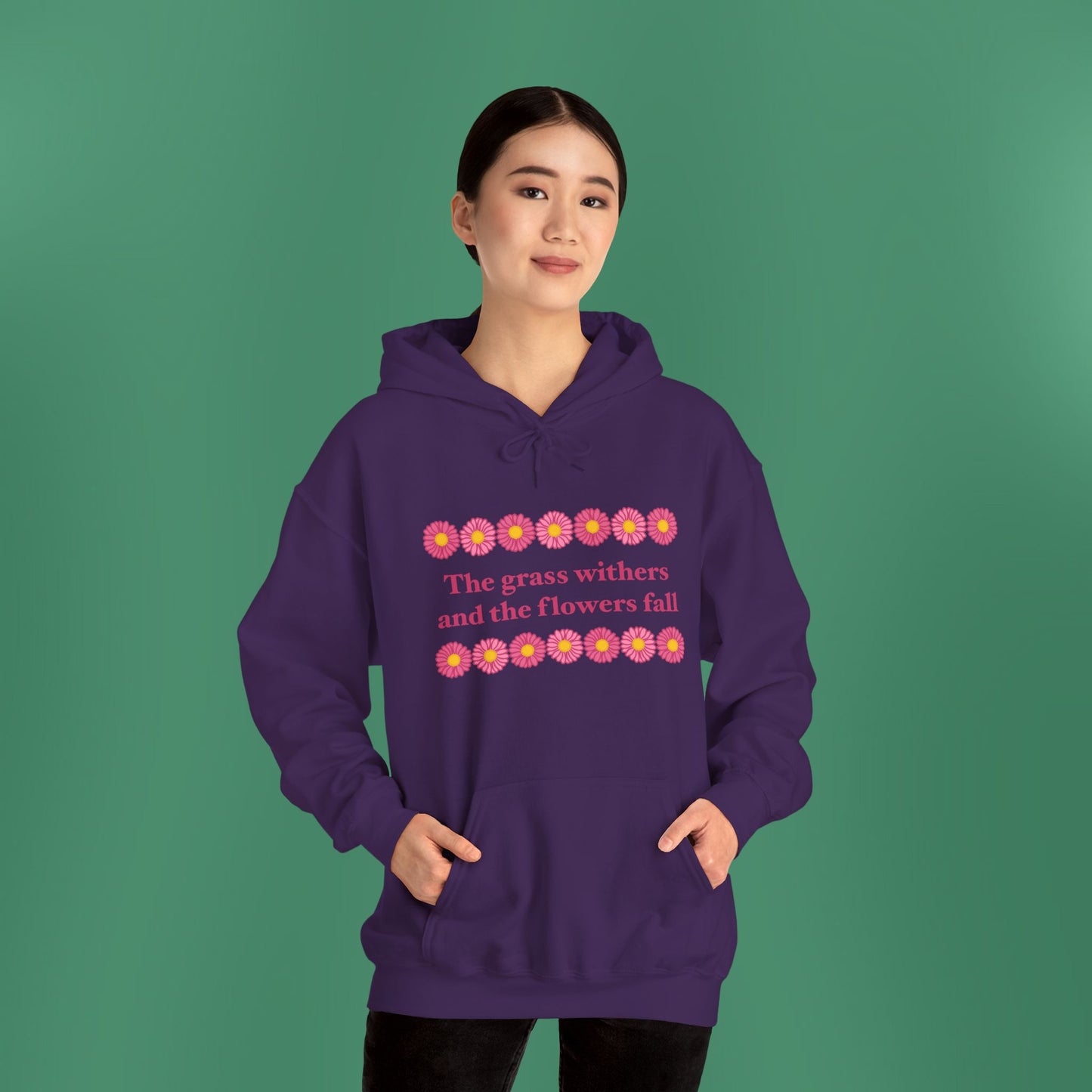 Isaiah 40:8 - Pink Daisy Hooded Sweatshirt