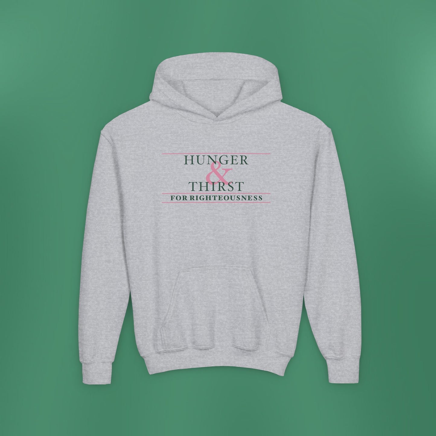 Hunger and Thirst - Green Girl's Hooded Sweatshirt