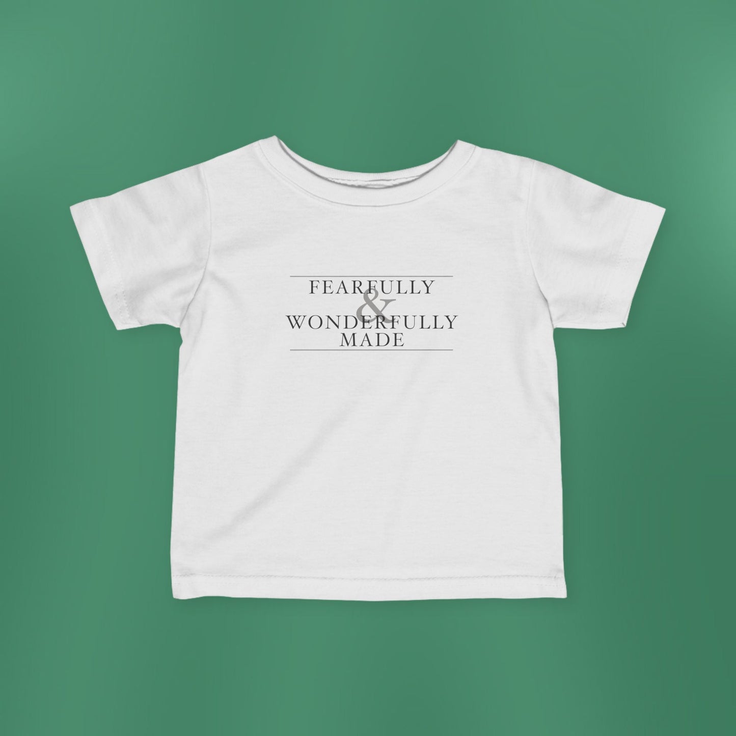Fearfully and Wonderfully Made - Light Grayscale Baby T-Shirt