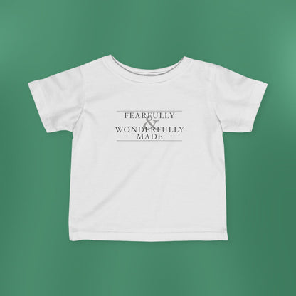Fearfully and Wonderfully Made - Light Grayscale Baby T-Shirt