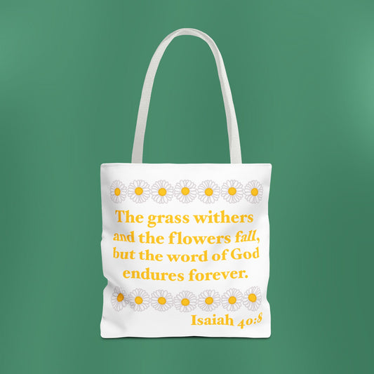 Isaiah 40:8 - Classic Daisy Tote Bag