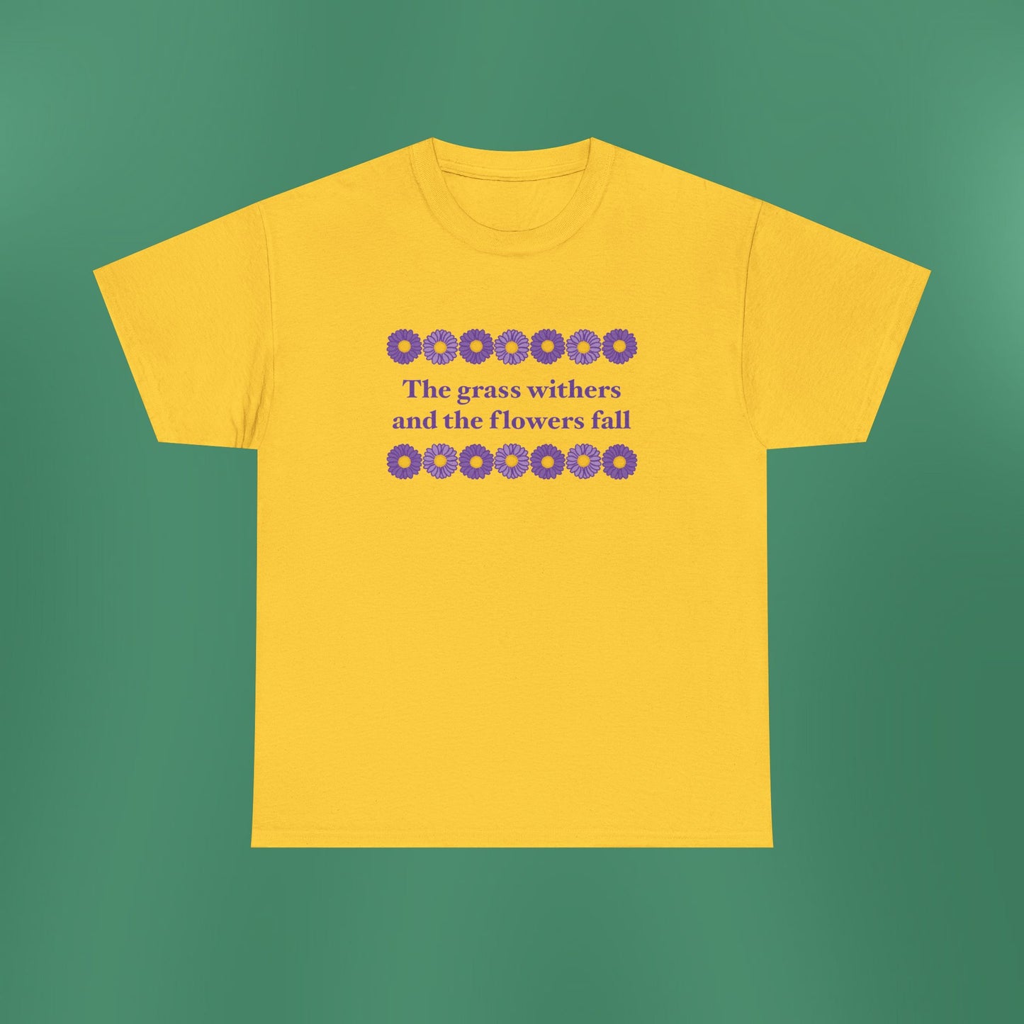 Isaiah 40:8 - Purple Daisy Cotton T-Shirt