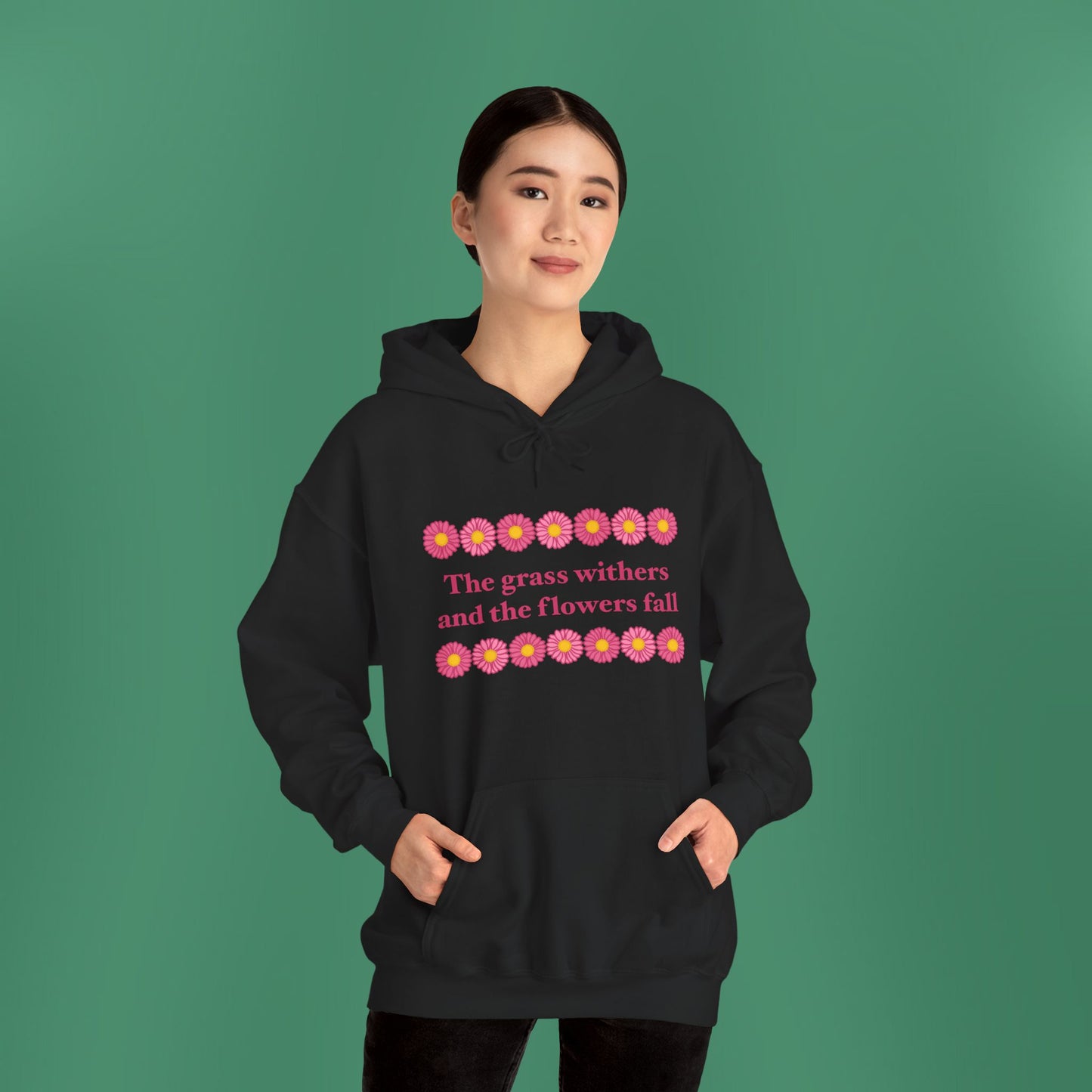 Isaiah 40:8 - Pink Daisy Hooded Sweatshirt