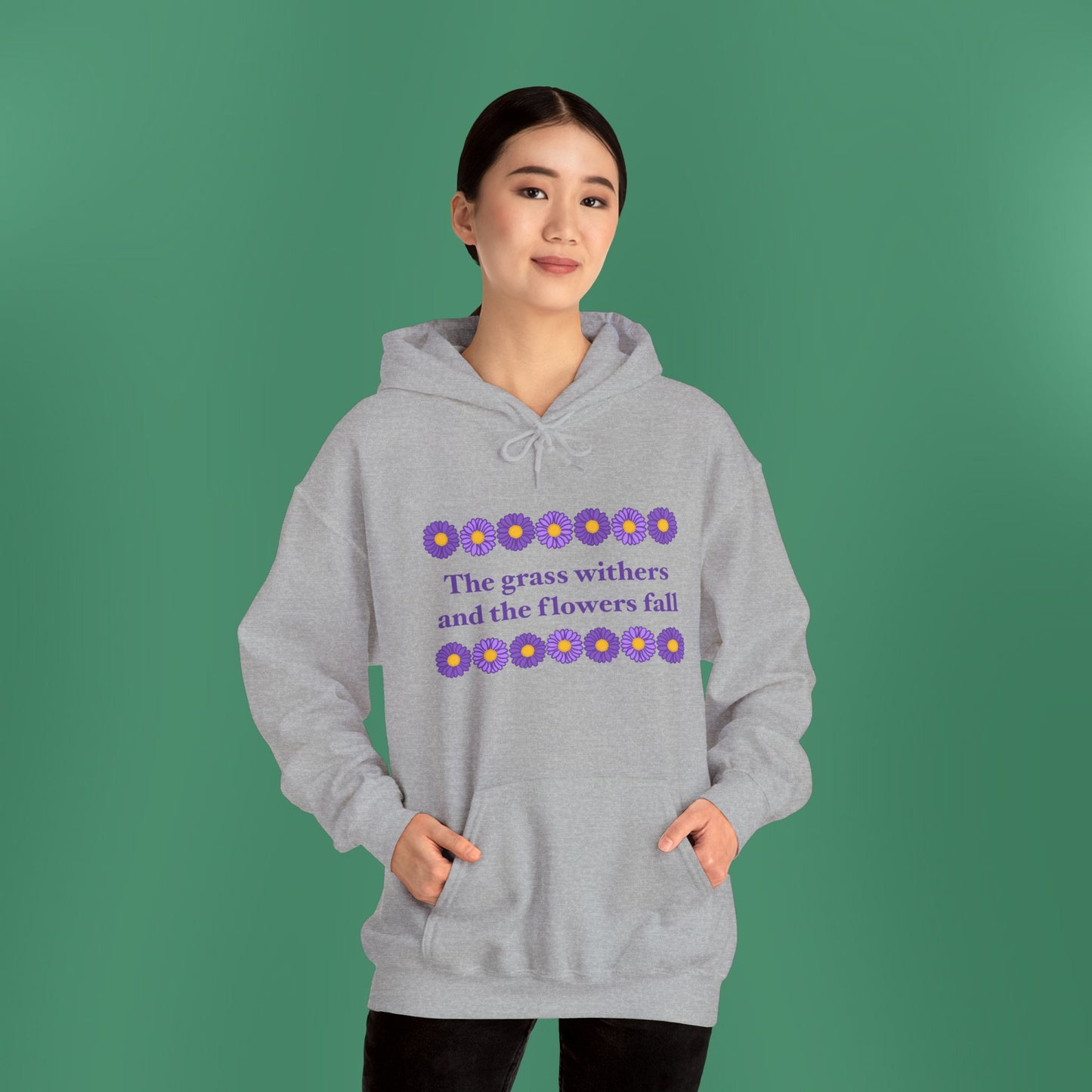 Isaiah 40:8 - Purple Daisy Hooded Sweatshirt